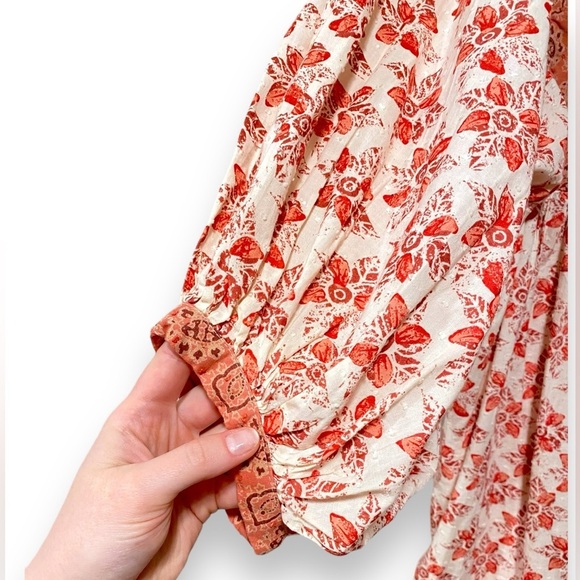 Free People Hazy Maisy Floral Cottage Core Bohemian Prairie Maxi Dress Small - Picture 12 of 14